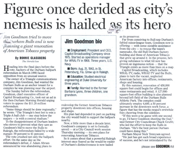 durham newspaper outlines american tobacco plan capitol newspaper outlines