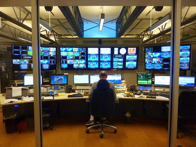 “Then and Now” WRAL Master Control Capitol Broadcasting Company